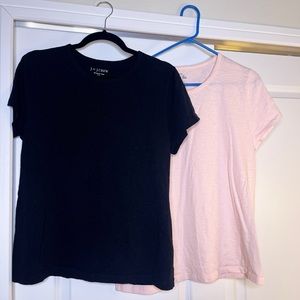 J.Crew 🛍️two pack🛍️ excellent condition Studio Tees in black and pink
